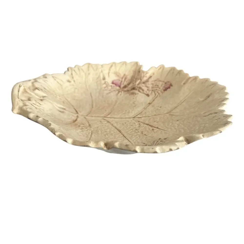 Vintage Knowles Taylor and Knowles Ironstone Leaf Shaped Bowl